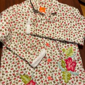 Ladies size 8 hearts of palm button jacket lined